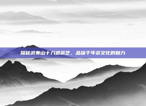 探秘武夷山十八道茶艺，品味千年茶文化的魅力