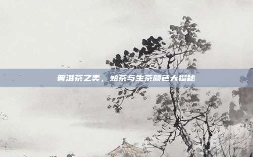 普洱茶之美，熟茶与生茶颜色大揭秘