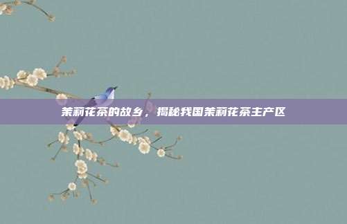 茉莉花茶的故乡，揭秘我国茉莉花茶主产区
