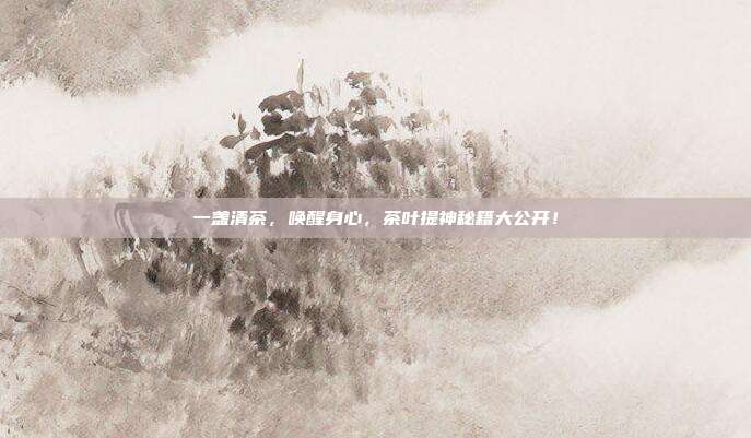 一盏清茶，唤醒身心，茶叶提神秘籍大公开！