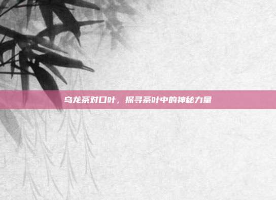 乌龙茶对口叶，探寻茶叶中的神秘力量