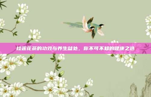 桂莲花茶的功效与养生益处，你不可不知的健康之选