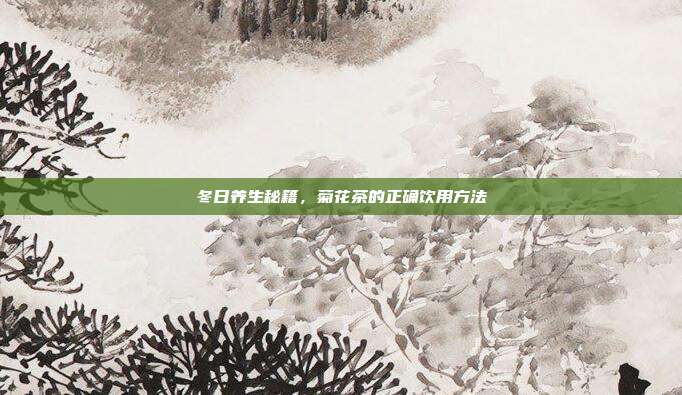 冬日养生秘籍，菊花茶的正确饮用方法