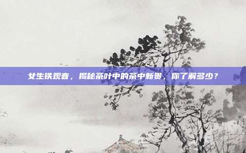 女生铁观音，揭秘茶叶中的茶中新贵，你了解多少？