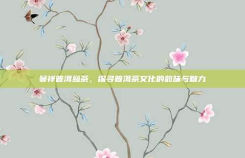 曼祥普洱熟茶，探寻普洱茶文化的韵味与魅力