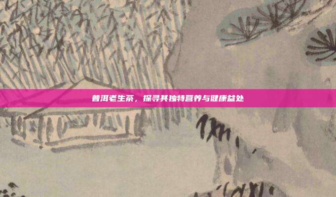 普洱老生茶，探寻其独特营养与健康益处