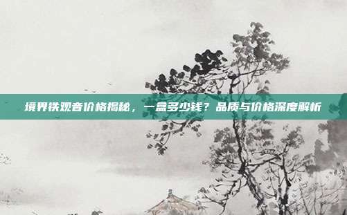 境界铁观音价格揭秘，一盒多少钱？品质与价格深度解析