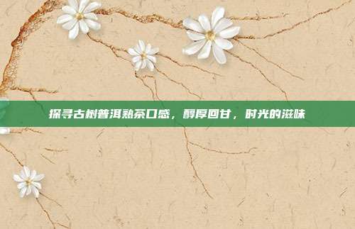 探寻古树普洱熟茶口感，醇厚回甘，时光的滋味