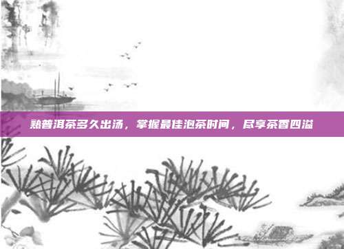 熟普洱茶多久出汤，掌握最佳泡茶时间，尽享茶香四溢
