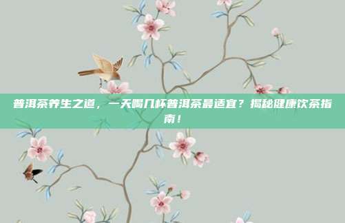 普洱茶养生之道，一天喝几杯普洱茶最适宜？揭秘健康饮茶指南！