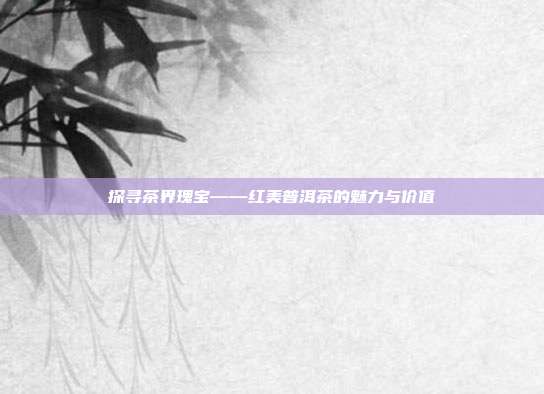 探寻茶界瑰宝——红美普洱茶的魅力与价值