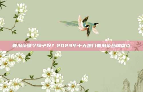 普洱茶哪个牌子好？2023年十大热门普洱茶品牌盘点