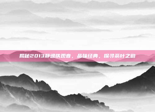揭秘2013静逸铁观音，品味经典，探寻茶叶之韵