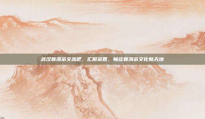 武汉普洱茶交流吧，汇聚茶香，畅谈普洱茶文化新天地