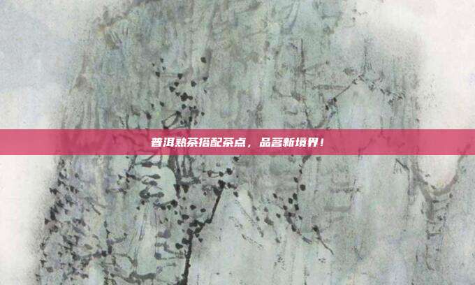 普洱熟茶搭配茶点，品茗新境界！