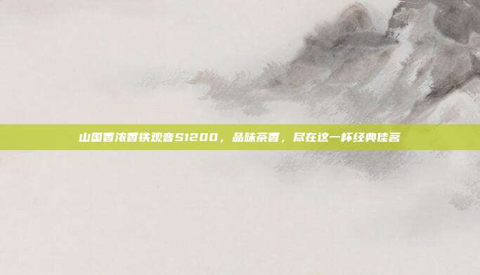 山国香浓香铁观音S1200，品味茶香，尽在这一杯经典佳茗