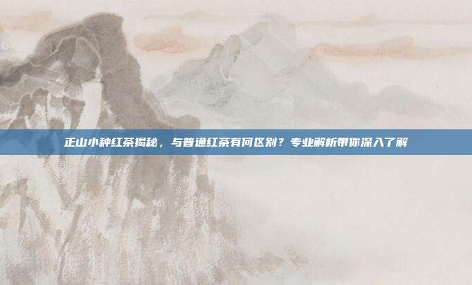 正山小种红茶揭秘，与普通红茶有何区别？专业解析带你深入了解
