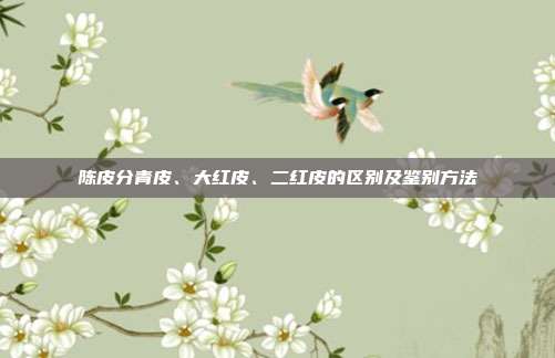 陈皮分青皮、大红皮、二红皮的区别及鉴别方法