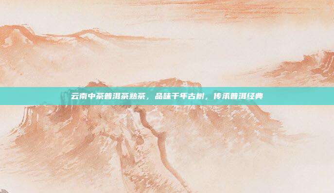 云南中茶普洱茶熟茶，品味千年古树，传承普洱经典