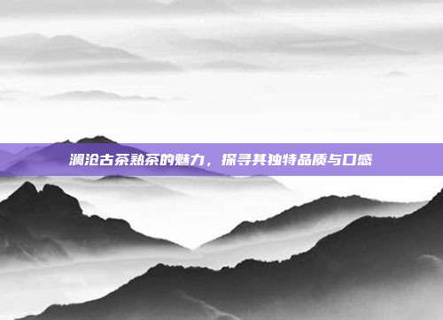 澜沧古茶熟茶的魅力，探寻其独特品质与口感