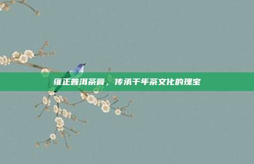 雍正普洱茶膏，传承千年茶文化的瑰宝