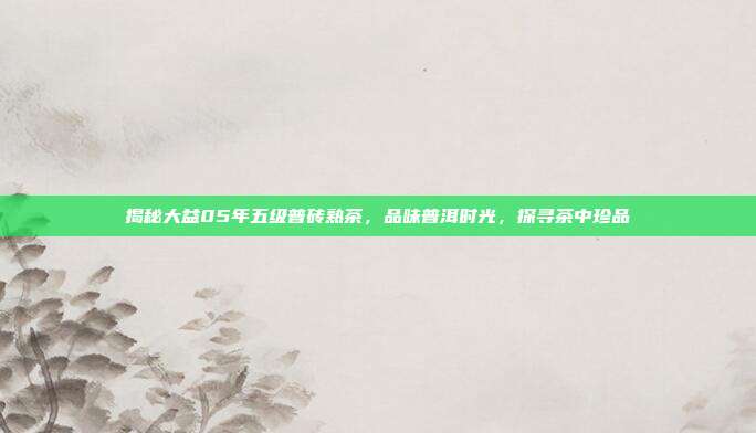 揭秘大益05年五级普砖熟茶，品味普洱时光，探寻茶中珍品