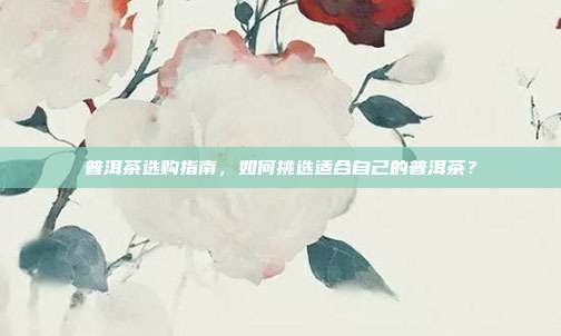 普洱茶选购指南，如何挑选适合自己的普洱茶？