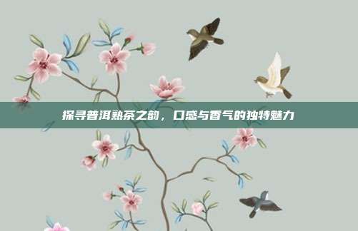 探寻普洱熟茶之韵，口感与香气的独特魅力