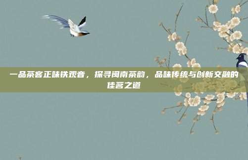 一品茶客正味铁观音，探寻闽南茶韵，品味传统与创新交融的佳茗之道