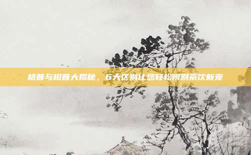 桔普与柑普大揭秘，6大区别让您轻松辨别茶饮新宠