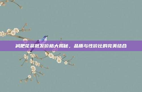减肥花茶批发价格大揭秘，品质与性价比的完美结合