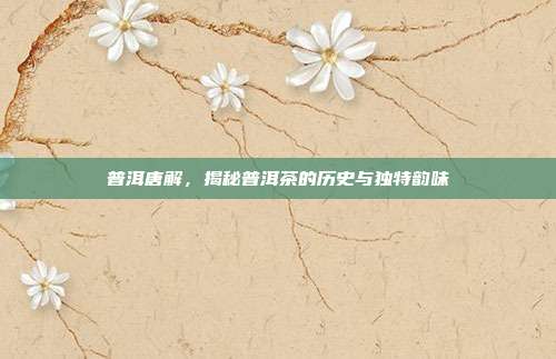 普洱唐解，揭秘普洱茶的历史与独特韵味