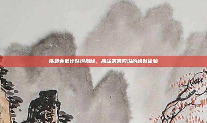 铁观音最佳味道揭秘，品味茶香四溢的极致体验