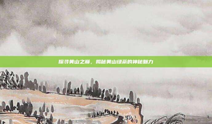 探寻黄山之巅，揭秘黄山绿茶的神秘魅力