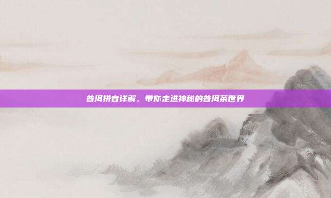 普洱拼音详解，带你走进神秘的普洱茶世界