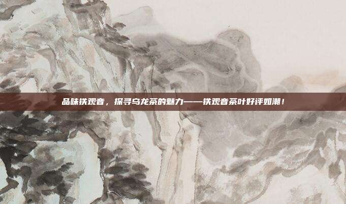 品味铁观音，探寻乌龙茶的魅力——铁观音茶叶好评如潮！