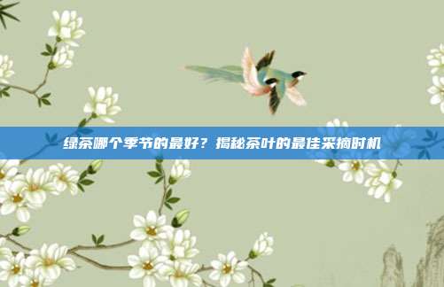绿茶哪个季节的最好？揭秘茶叶的最佳采摘时机