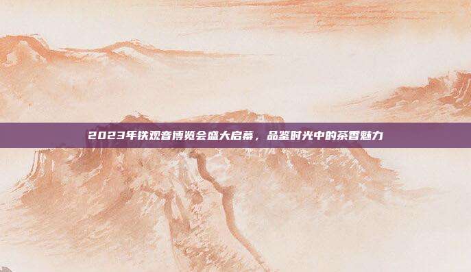 2023年铁观音博览会盛大启幕，品鉴时光中的茶香魅力