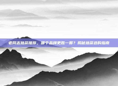 老同志熟茶推荐，哪个品牌更胜一筹？揭秘熟茶选购指南