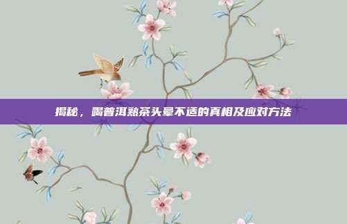 揭秘，喝普洱熟茶头晕不适的真相及应对方法