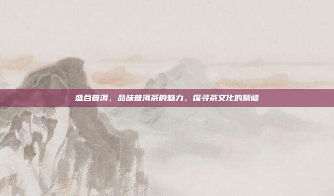 盛合普洱，品味普洱茶的魅力，探寻茶文化的精髓