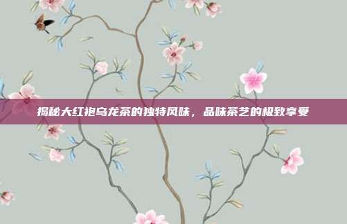 揭秘大红袍乌龙茶的独特风味，品味茶艺的极致享受
