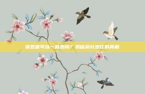 铁观音可以一直泡吗？揭秘茶叶泡饮的真相