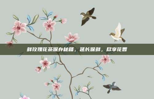 鲜玫瑰花茶保存秘籍，延长保鲜，尽享花香