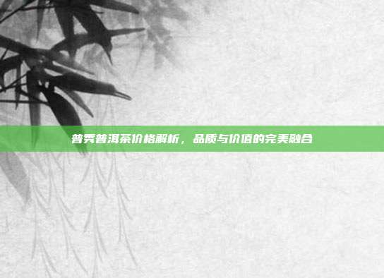 普秀普洱茶价格解析，品质与价值的完美融合