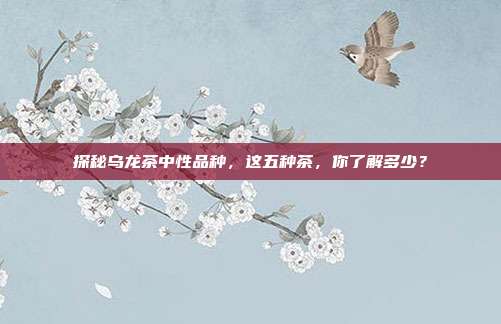 探秘乌龙茶中性品种，这五种茶，你了解多少？