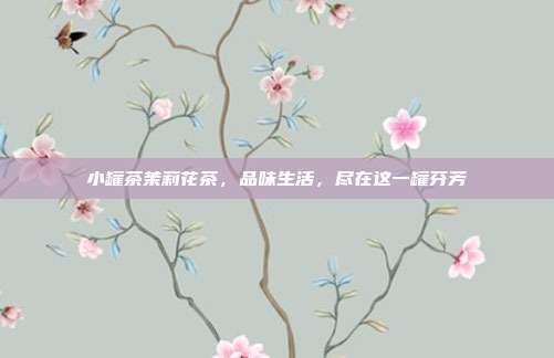 小罐茶茉莉花茶，品味生活，尽在这一罐芬芳
