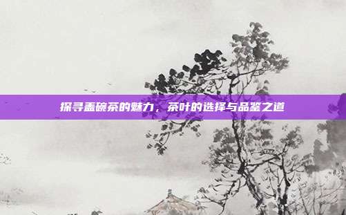 探寻盖碗茶的魅力，茶叶的选择与品鉴之道