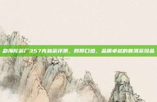 勐海陀茶厂357克熟茶评测，醇厚口感，品质卓越的普洱茶珍品