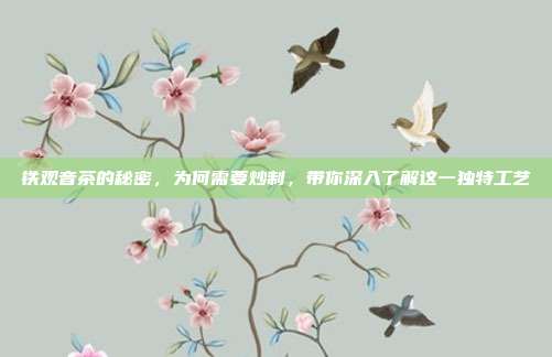 铁观音茶的秘密，为何需要炒制，带你深入了解这一独特工艺